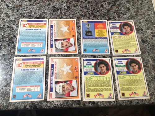 (8)Sergei Makarov - 1990-91 Score - (3)#71, (2) #329, (2) #350, & #362 ROOKIE - Picture 2 of 2