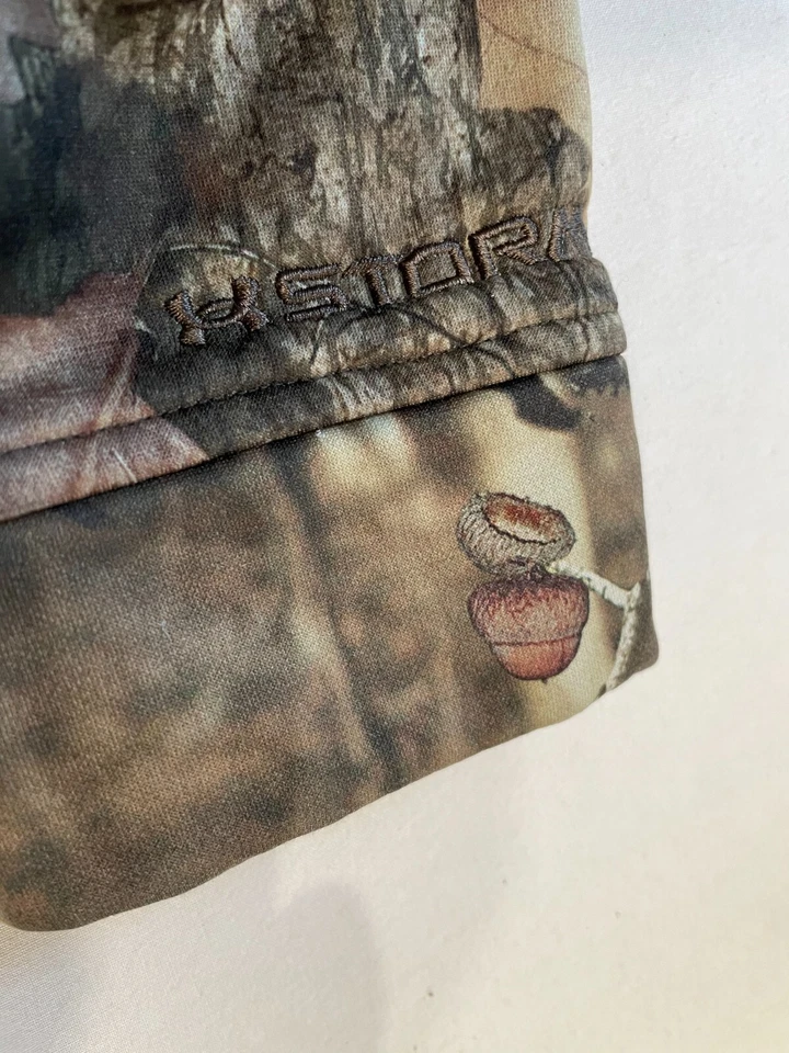 Under Armour Storm 连帽衫男孩 L 迷彩橙色迷彩宽松套衫 — 第 3/4 张图片