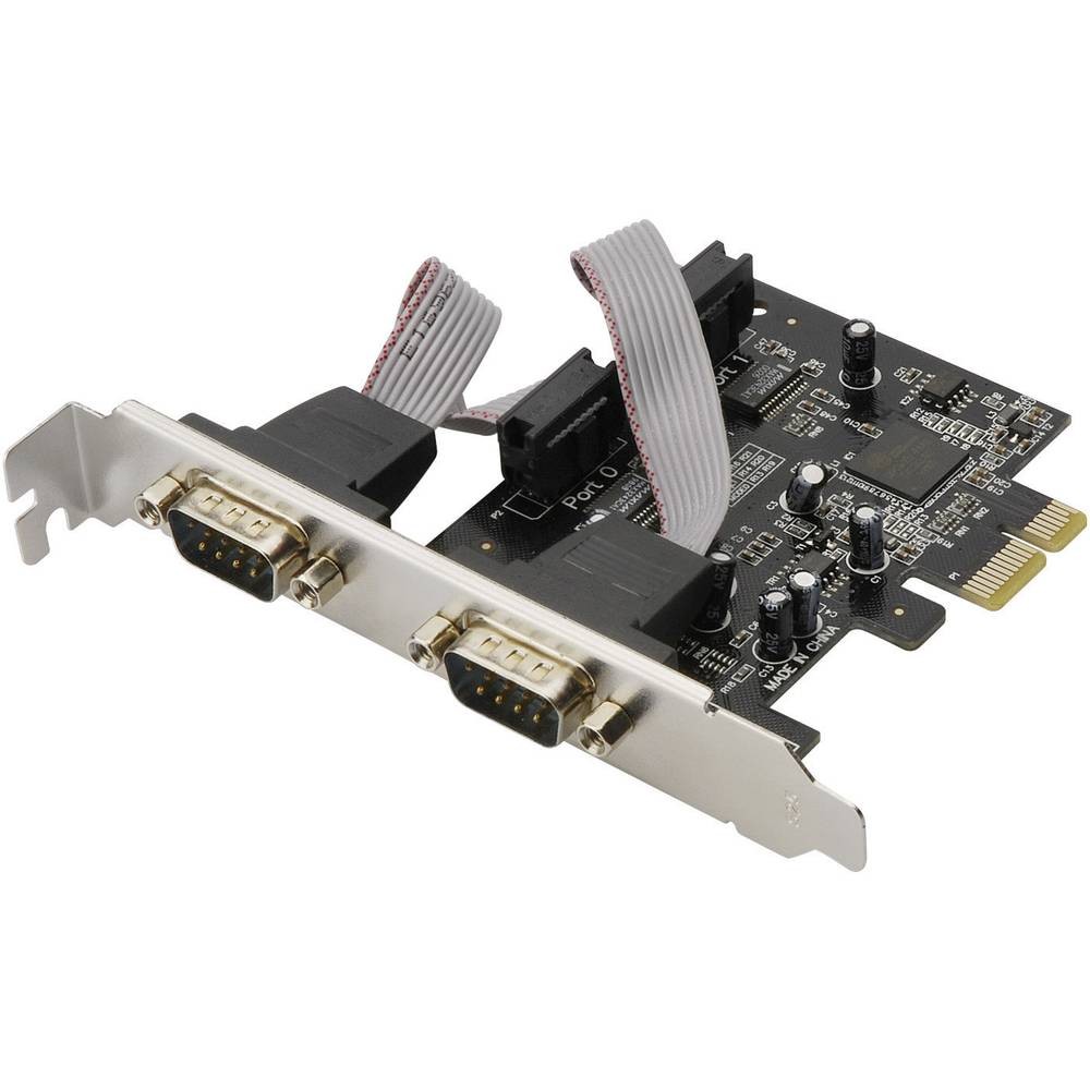 Carte enfichable sérielle PCIe Digitus pour remplacer un port COM manquant