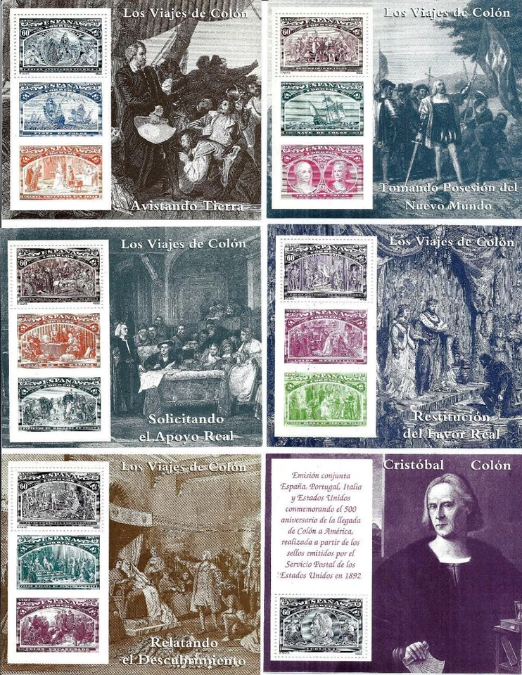 1992 Columbian Expo 500th year 24 MNH souvenir sheets US, Italy, Portugal, Spain - Image 2 of 4