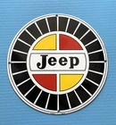 VINTAGE 12" JEEP DODGE MOTOR OIL GASOLINE GAS PUMP STATION PORCELAIN SIGN