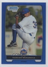 2012 Bowman Chrome Prospects Blue Refractor 96/250 Marcos Camarena #BCP203 i0u