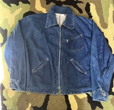 VTG Key Imperial Sanforized Chore Work Denim Work Jacket XL 46