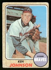 1968 Topps Baseball Card #342 Ken Johnson