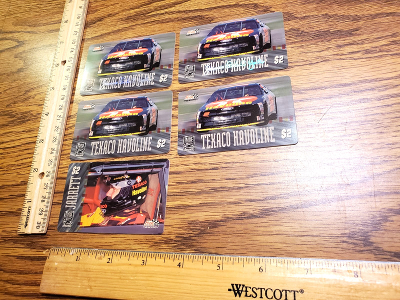 LARGE LOT of 5 1996 PhonePak Dale Jarrett Robert Yates Phone Cards, RARE LIMITED
