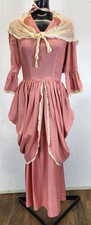 VTG Handmade Period Walking Dress w/Bonnett Reenactment Theatre Victorian