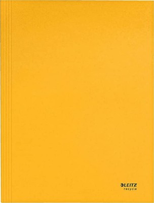 Leitz Folder Cardboard 3 Flaps A4 Recycled 100% Yellow 39060015
