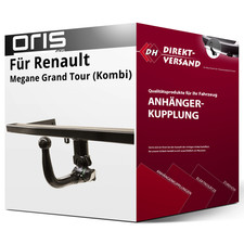 Für Renault Megane Kombi III KZ0 (Oris) Anhängerkupplung vertikal abnehmbar neu