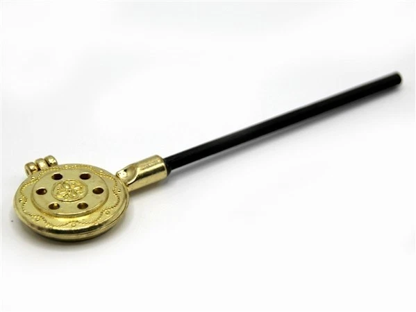 THE WONHAM COLLECTION Puppenhaus Miniatur Bettwärmepfanne im Maßstab 1:12 in Holz und Messing BA04