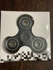 Tri Spinner Fidget Spinners EDC Figet Hand Desk Focus Toy ADHD -USA- BLACK