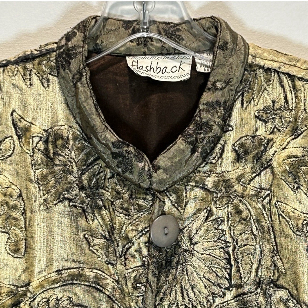 Flashback Mandarin Tapestry Patchwork Gold Black … - image 4