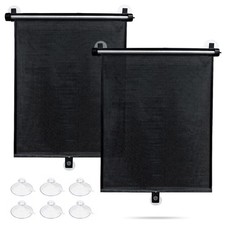 Car Window Shade for Side Windows, 2 Pack Sun Shade Retractable for Car Block...
