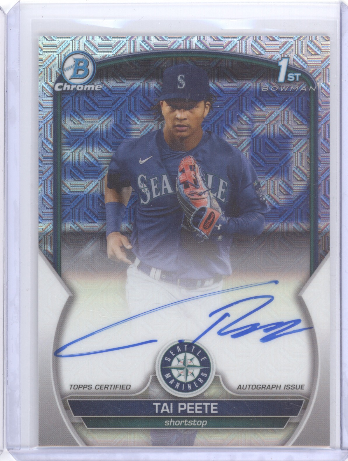 2023 Bowman Draft #CDA-TP Tai Peete Chrome Prospect Autographs Mojo #/150