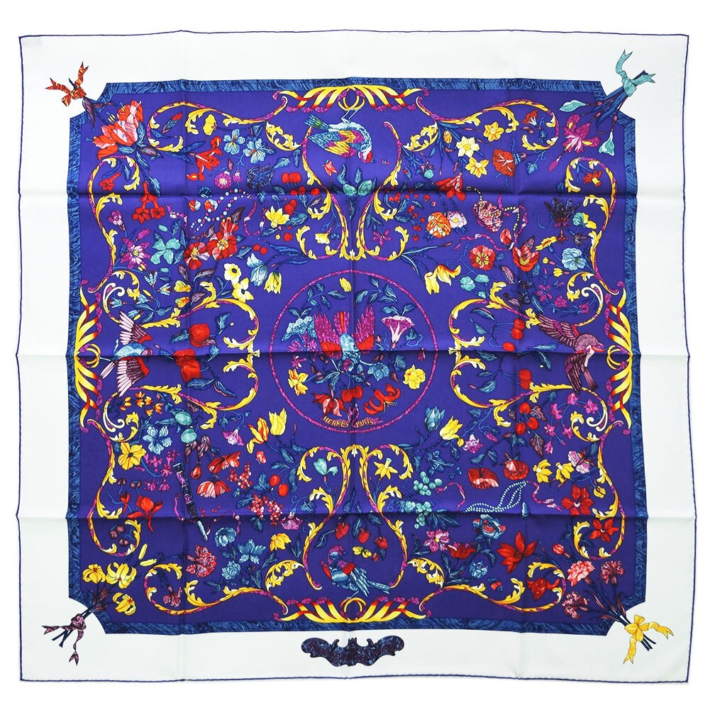 RARE HERMES Scarf Carré 90 Silk 90cm Large Pierres d Ori