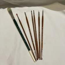 Lot Of 7  M. Grumbacher Gainsborough 1271F & Bristlette 4720-r