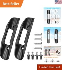 Matte Black Universal Kayak Paddle Holder Clips - Secure Storage Solution