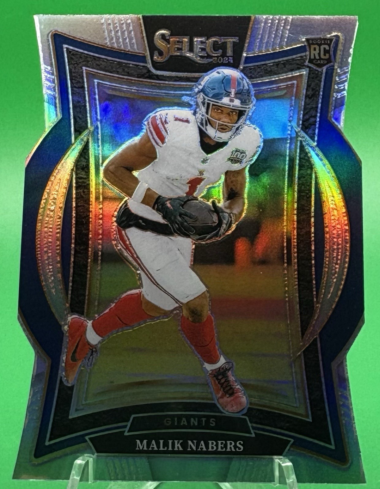 2024 Panini Select Concourse Malik Nabers #29 Silver Prizm Die-Cut RC Giants