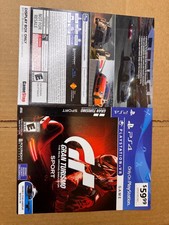 Gran Turismo Sport Box Art Insert PS4 PlayStation 4 GameStop Display Promo