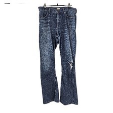 Citizens Of Humanity Sasha Twist Low Slung Flare Jeans Denim Blue Distressed 28