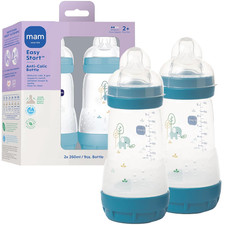Anti-Colic 9oz Vented Baby Bottle, 2 Pack, 2 Months, Blue