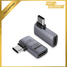 Right Angle USB C Adapter 240W 40Gbps 2-Pack USB4 90 Degree Fast Charging