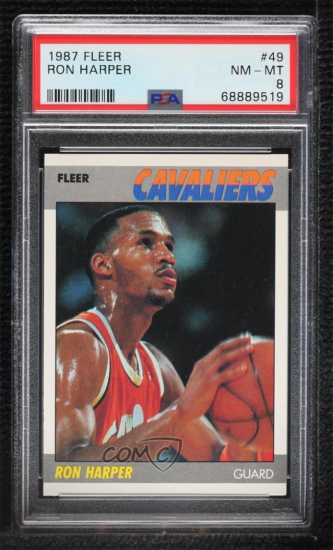 1987-88 Fleer Ron Harper #49 PSA 8 s6i