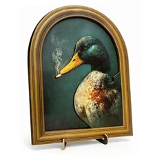 3D Funny Mallard Duck Table Decor Sign, Vintage Green Duck Animal Wall Art Si...