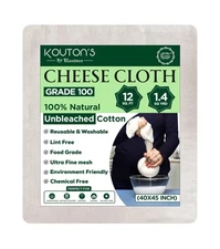 Raajsee Cheese Cloths Grade 100, 12 Sq Feet - 1.4 Sq Yards Unbleached 100% Or...