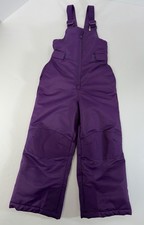 Swiss Tech Girls Purple Insulated Waterproof Snow Bib Overalls Size XS 4-5