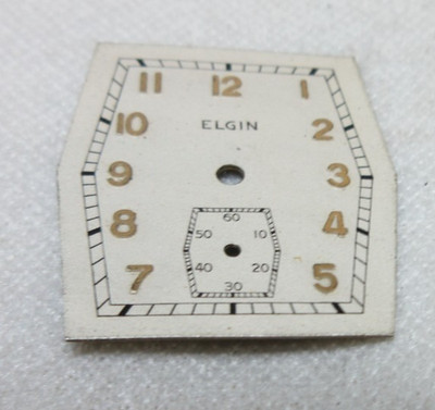 VINTAGE ELGIN WRIST WATCH DIAL FACE WATCHMAKER REPLACEMENT PART#19