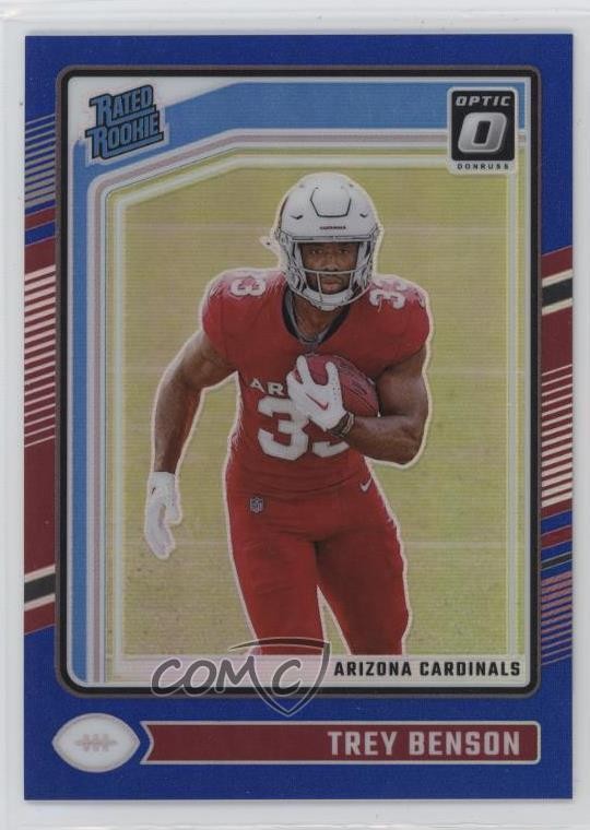 2024 Panini Donruss Optic Rated Blue Prizm 12/199 Trey Benson #293 Rookie RC s3g