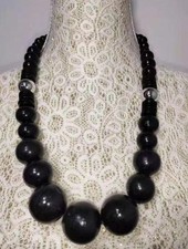 Wooden Bead Necklace Statement Boho Beaded Necklace N619