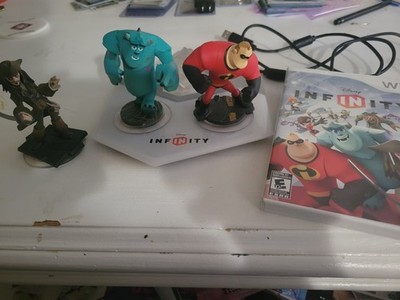 Nintendo Disney Infinity Wii Lot Base Figures Incredibles Monsters Pirates CIB