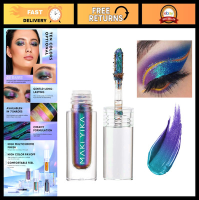 Teal Glitter Liquid Eyeshadow - Long Lasting Multichrome Metallic Chameleon Topp