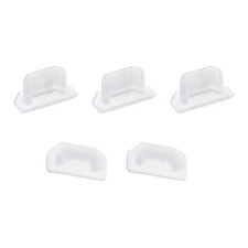 Silicone Micro USB Anti-Dust Stopper Cap Cover Clear 5pcs