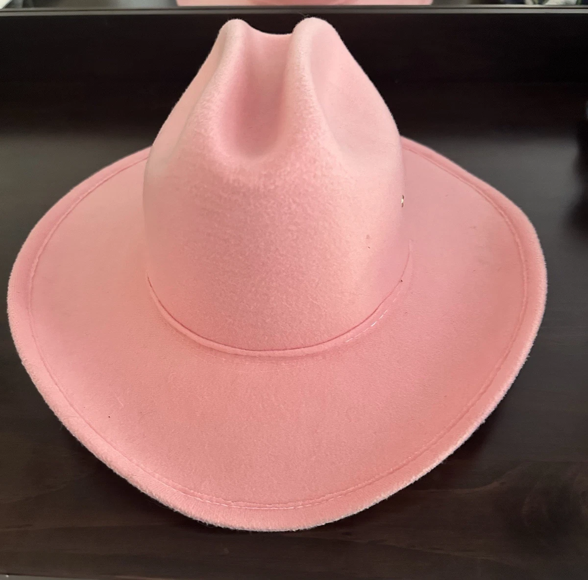 2025 - Sombrero rosa con pluma, borde de plumas mullido, talla adulta, sombrero de vaquero con plumas para fiesta de disfraces, trajes de vestir para mujeres donde está el gorro, Rosa., talla 2025 - Sombrero rosa con pluma, borde de plumas mullido, talla adulta, sombrero de vaquero con plumas para fiesta de disfraces, trajes de vestir para mujeres donde está el gorro, Rosa., talla