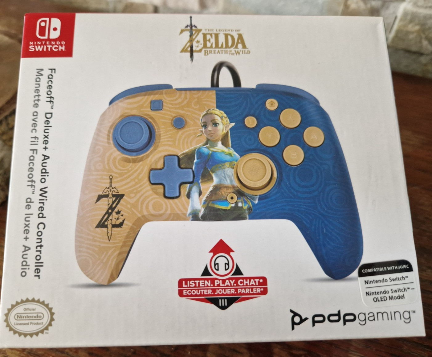 Manette filaire Nintendo Switch Zelda contrôleur USB neuf noir