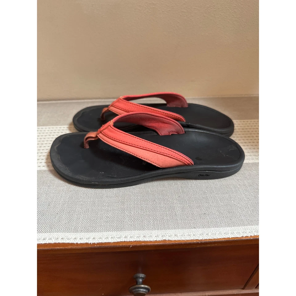 Шлепанцы OluKai 'Ohana цвет лосося размер 7 - Изображение 2 из 4