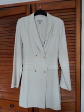 H&M Cream Double Breasted Blazer Dress Size S