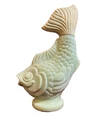 Vintage Avon 1970's Jadeite Green Milk Glass Decanter Koi Fish
