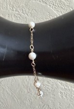Vintage 14k Gold W/ Pearl Bracelet