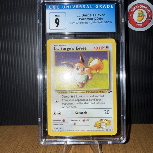 Lt. Surge's Eevee (Unlimited) graded CGC 9 for sale on eBay