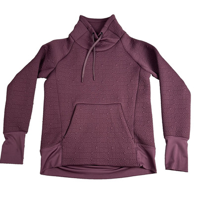 Athleta Womens Maroon Elevation Jacquard Purple Quilted Pullover XXS