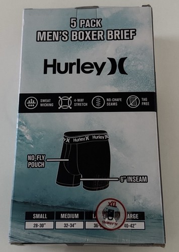 Hurley Boxer Slip Uomo Medium Confezione da 5 - Foto 2 di 3