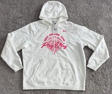 Nike Kay Yow Breast Cancer PLAY4KAY Unite Team Issued Hoodie White Pink Mens 2XL