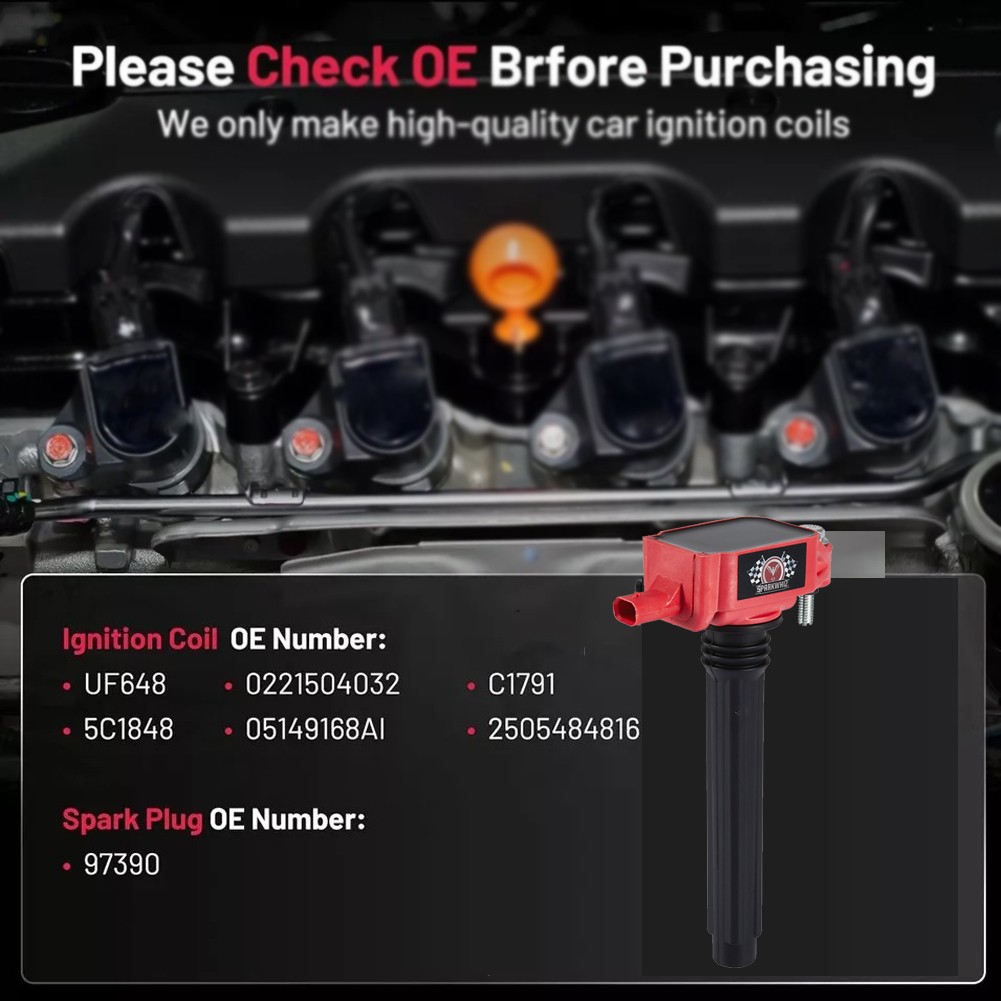 Performance Ignition Coils & Spark Plugs For Chrysler Jeep Dodge Ram 3.6L UF648