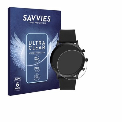 6x Schutzfolie für Fossil The Carlyle HR (5.Gen) Display Schutz Folie