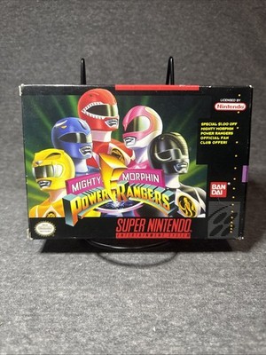 Mighty Morphin Power Rangers Super Nintendo Entertainment System SNES CIB 12
