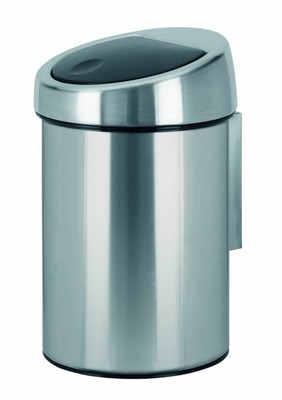 Touch Bin 3L with Plastic Insert Matt Steel Fingerprint Proof