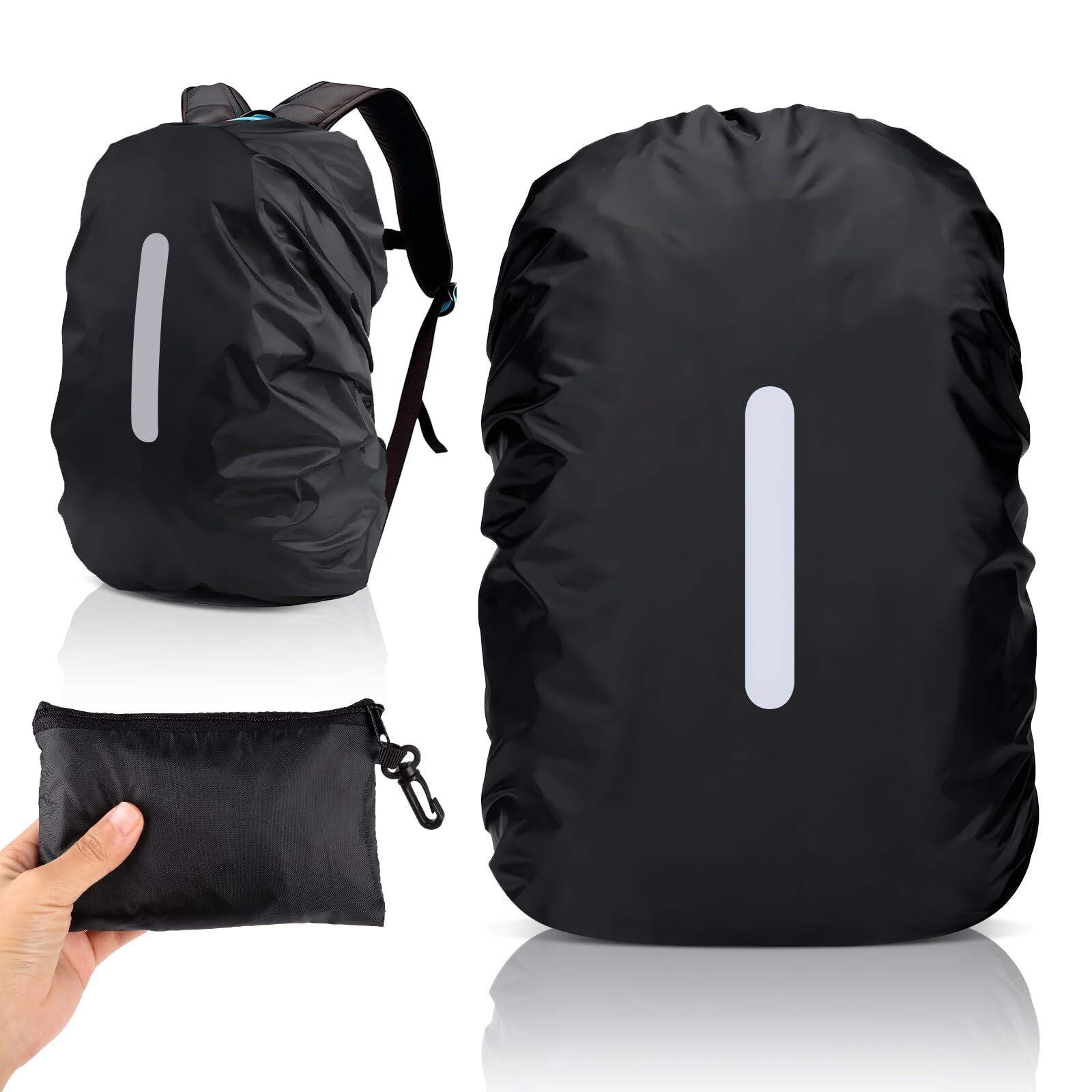 Funda Impermeable para Mochila, 30L-40L Cubre Mochila Lluvia con Banda